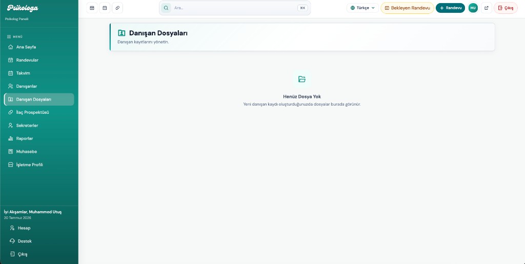 Danışan dosyaları